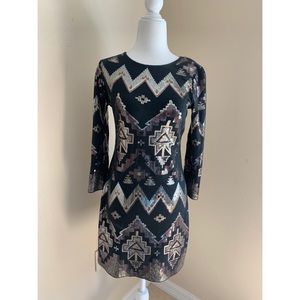 Women’s Express Aztec Sequin Dress